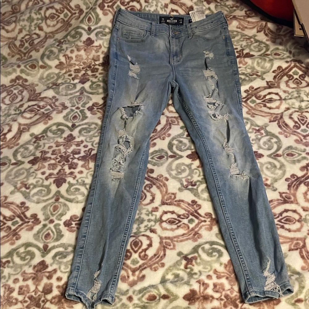 Hollister Ripped Light Blue Skinny Jeans